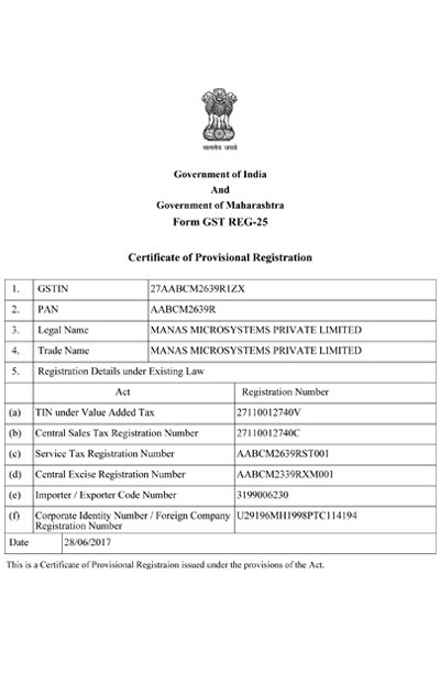 GST Certificate